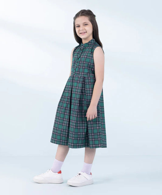 Checkered Poplin Dress