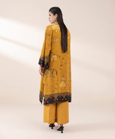 2 Piece - Printed Raw Silk Suit