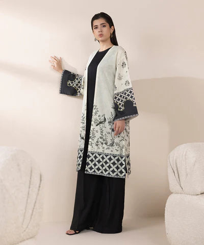 2 Piece - Printed Raw Silk Suit