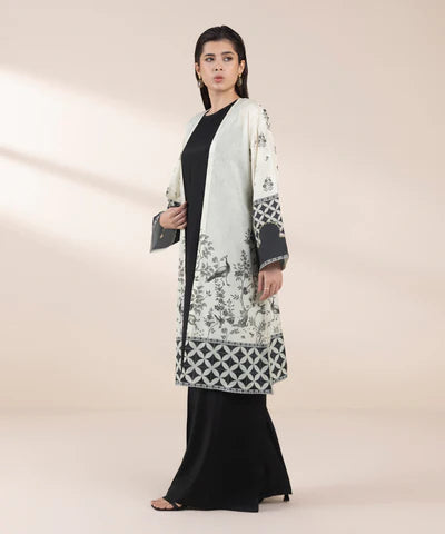 2 Piece - Printed Raw Silk Suit