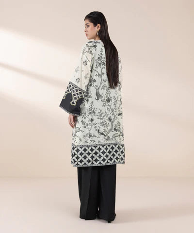 2 Piece - Printed Raw Silk Suit