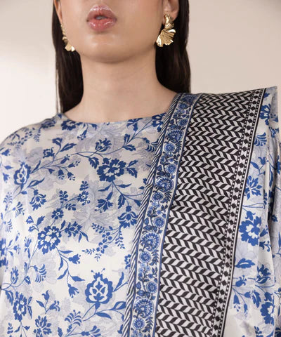 Printed Satin Kaftan