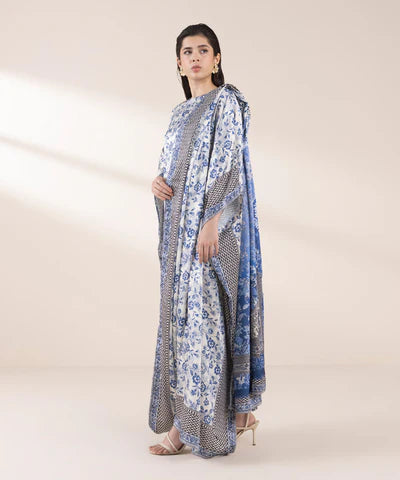 Printed Satin Kaftan