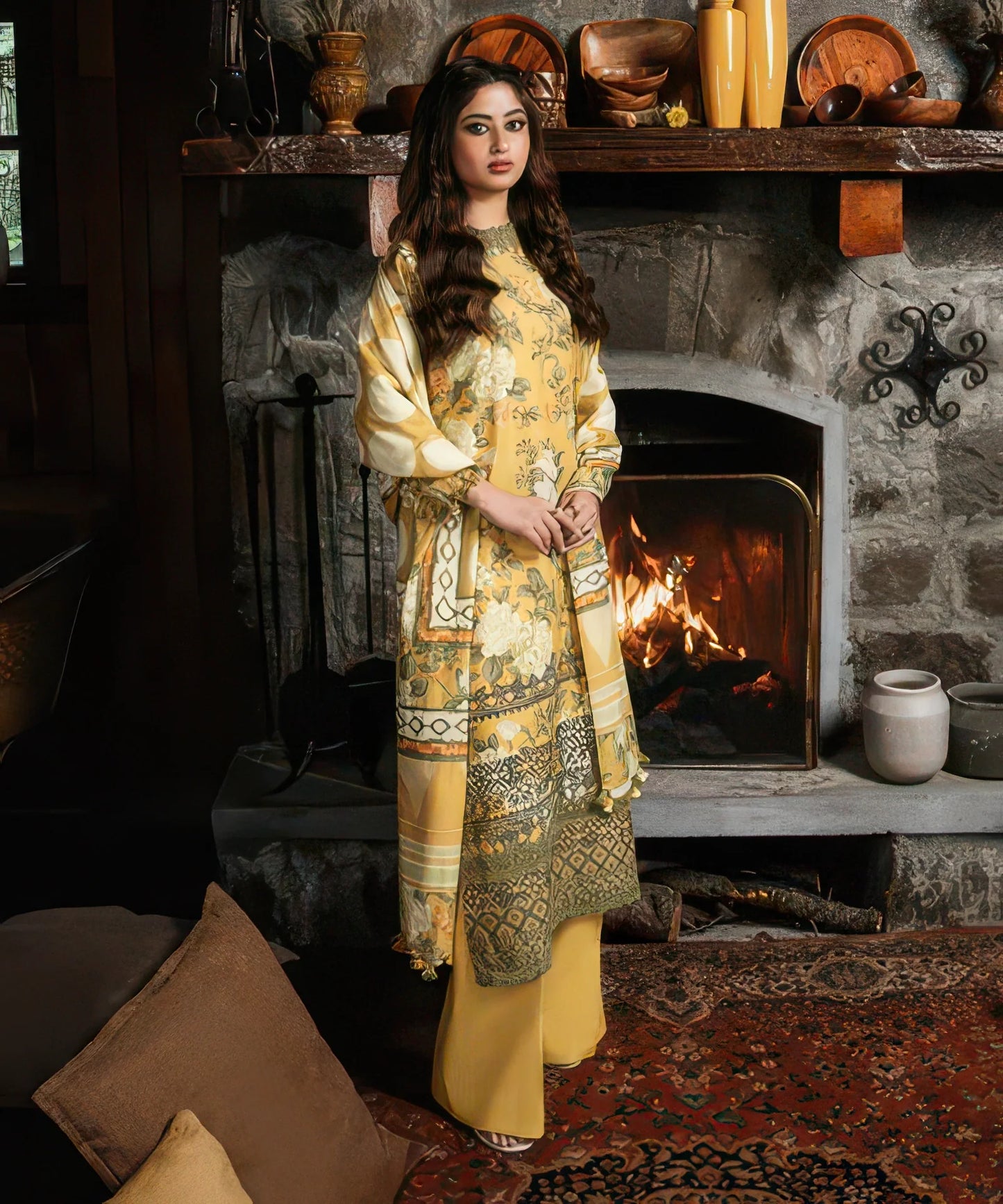 2 Piece - Printed Light Khaddar Suit