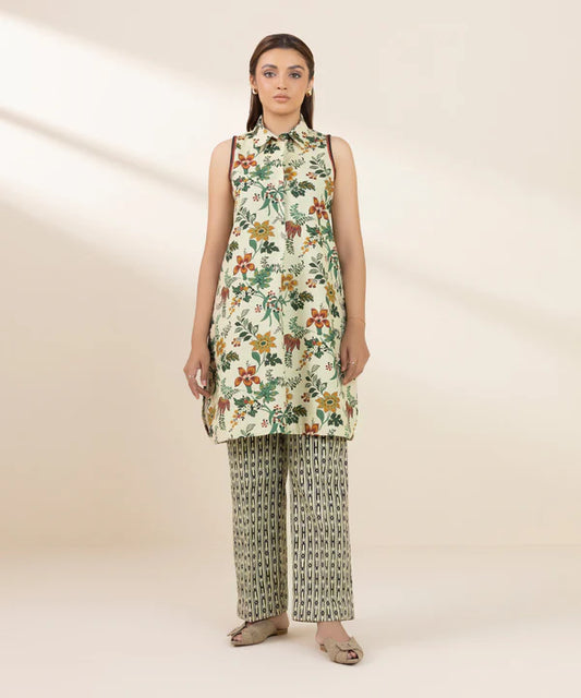 2 Piece - Printed Khaddar Suit