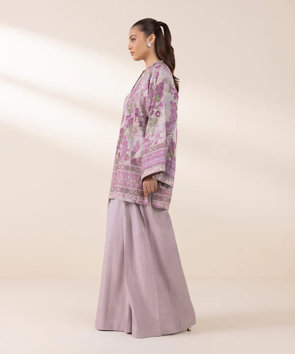 2 Piece - Printed Silk Suit