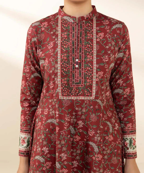 3 Piece - Embroidered Cotton Suit