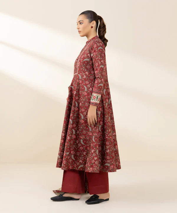 3 Piece - Embroidered Cotton Suit