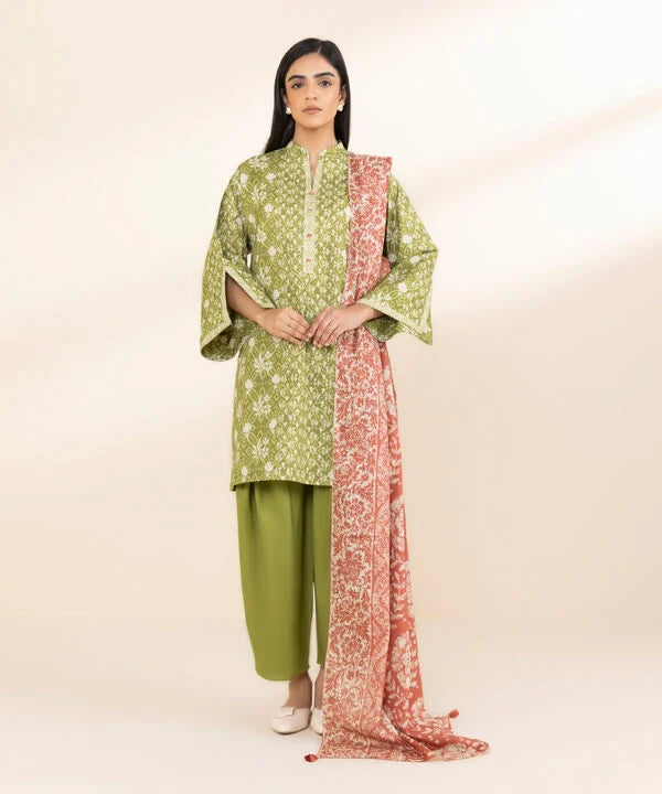 3 Piece - Printed Lawn Suit