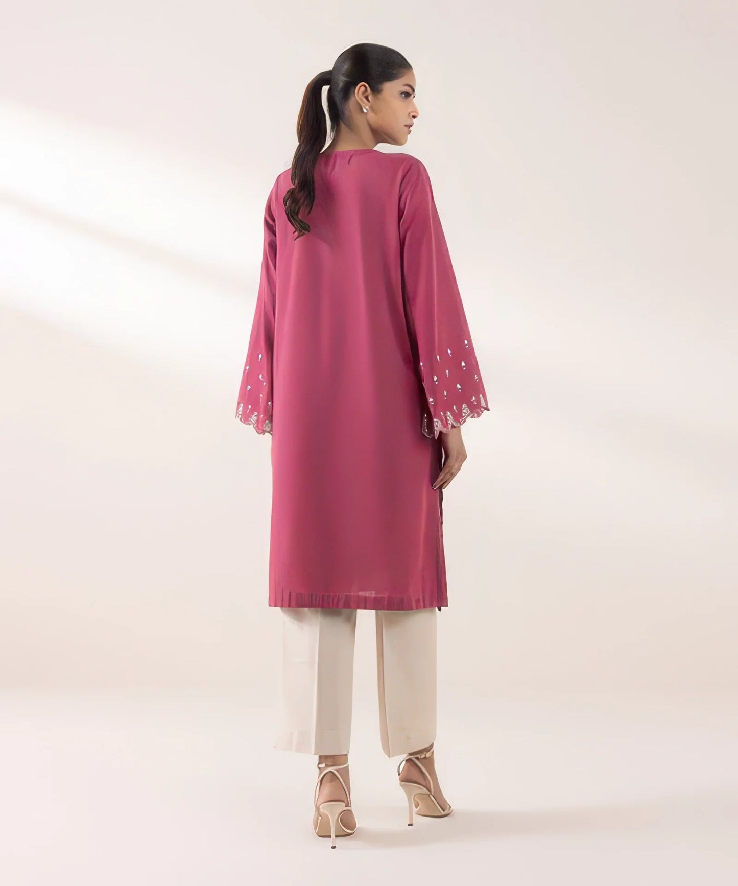 Embroidered Light Khaddar Shirt