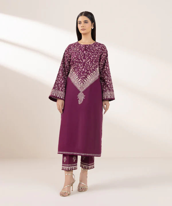 Block Printed Khaddar Shirt
