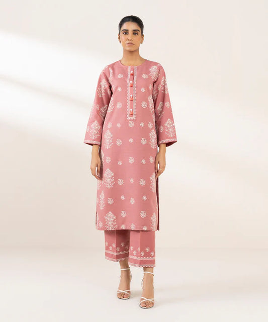 Block Printed Khaddar Shirt