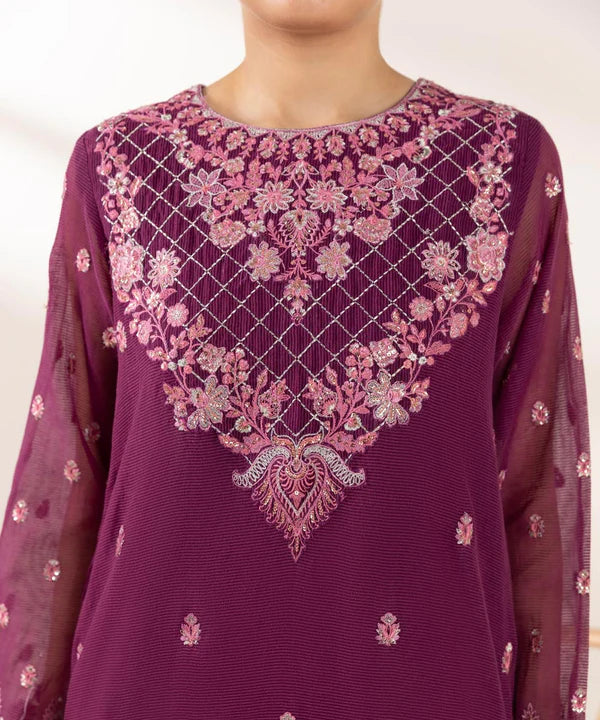 3 Piece - Embroidered Karandi Suit