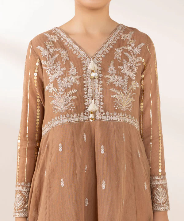 3 Piece - Embroidered Karandi Suit