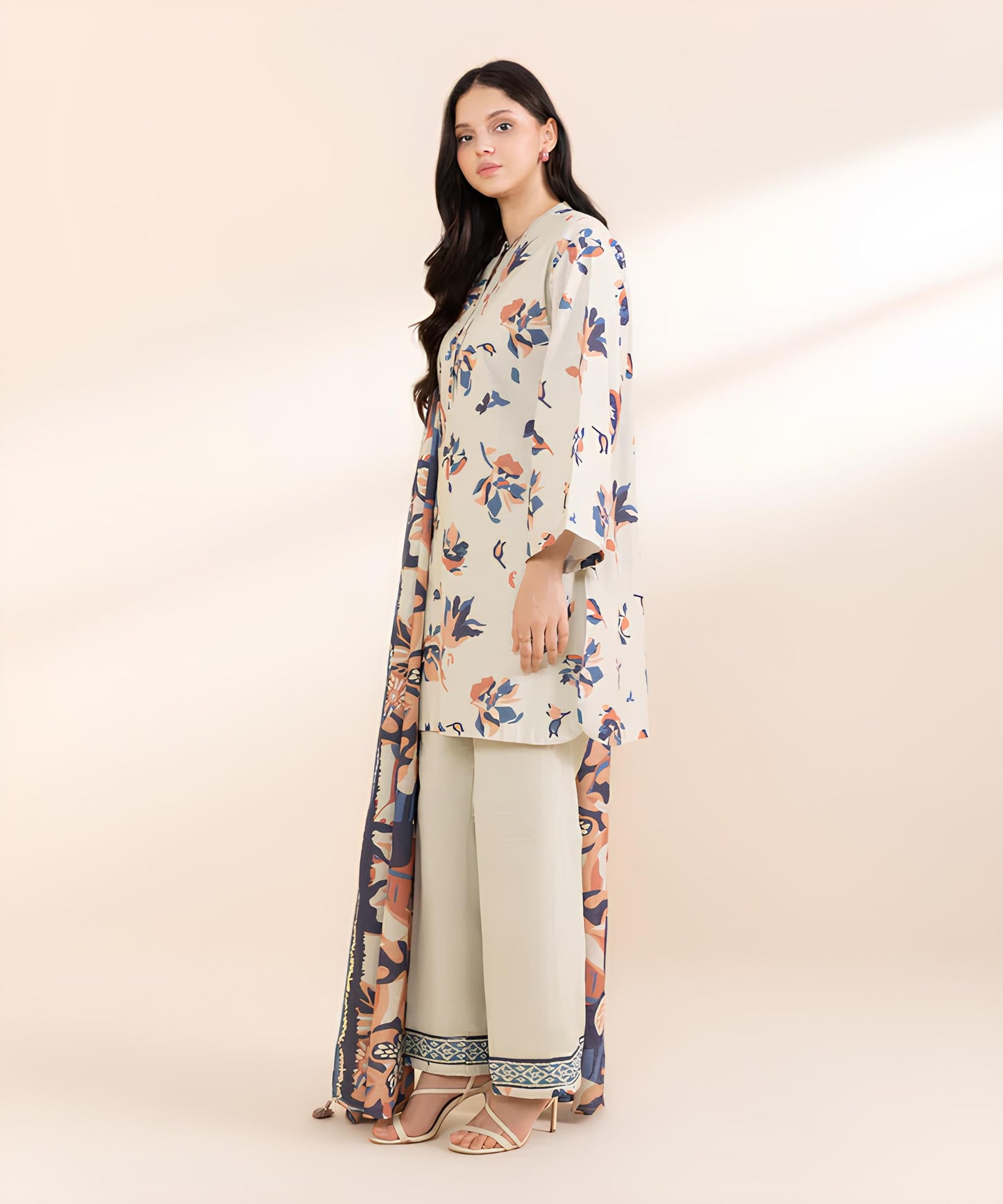 2 Piece - Printed Light Khaddar Suit