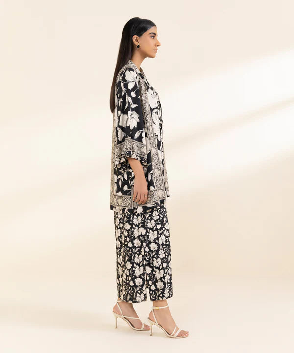 2 Piece - Printed Linen Suit