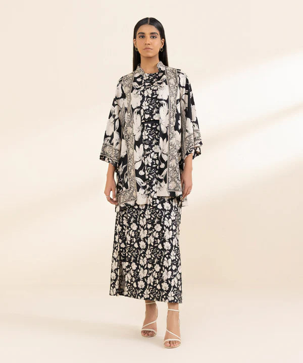 2 Piece - Printed Linen Suit