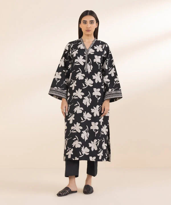 2 Piece - Printed Cotton Suit