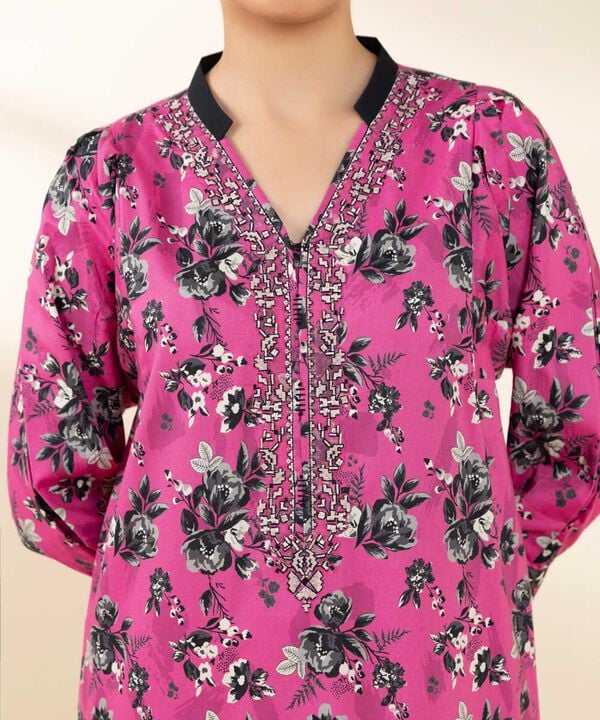 2 Piece - Embroidered Cotton Viscose Suit