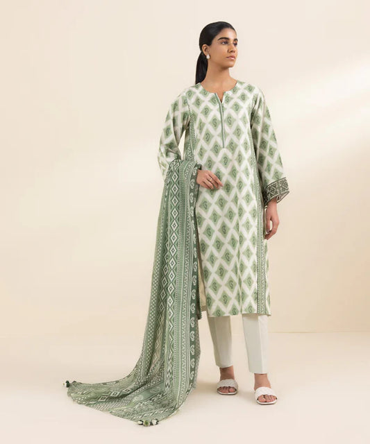 3 Piece - Embroidered Lawn Suit