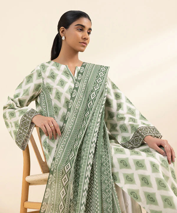 3 Piece - Embroidered Lawn Suit