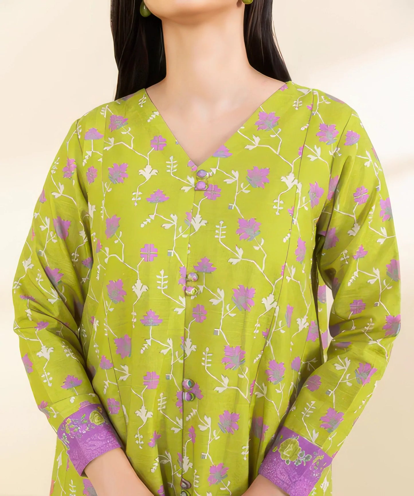 3 Piece - Printed Light Khaddar Suit