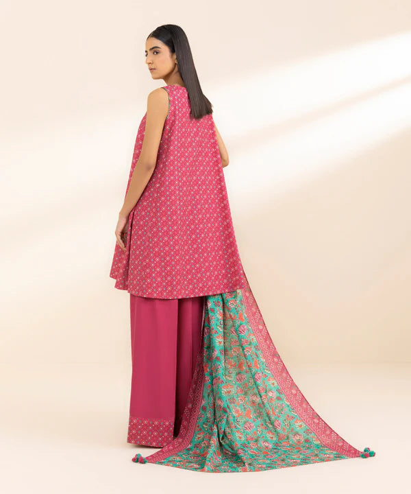 3 Piece - Printed Khaddar Suit