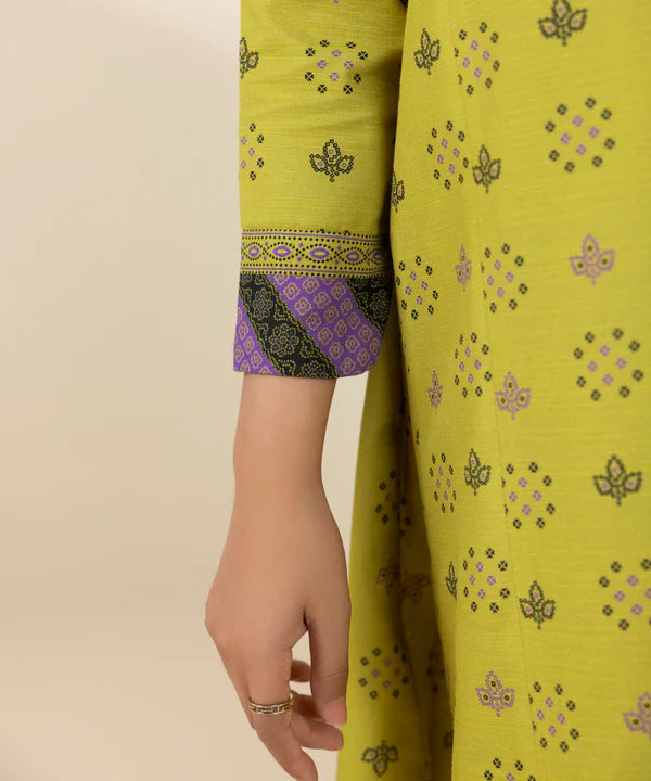 3 Piece - Printed Khaddar Suit