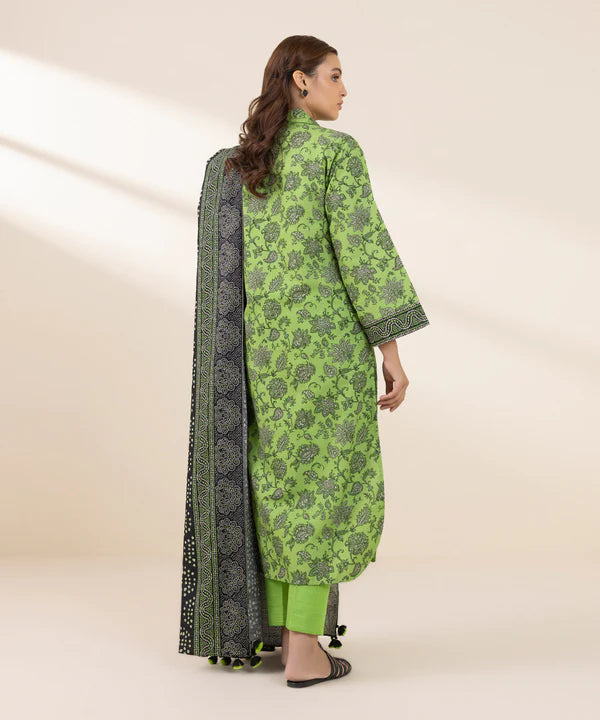 3 Piece - Printed Khaddar Suit