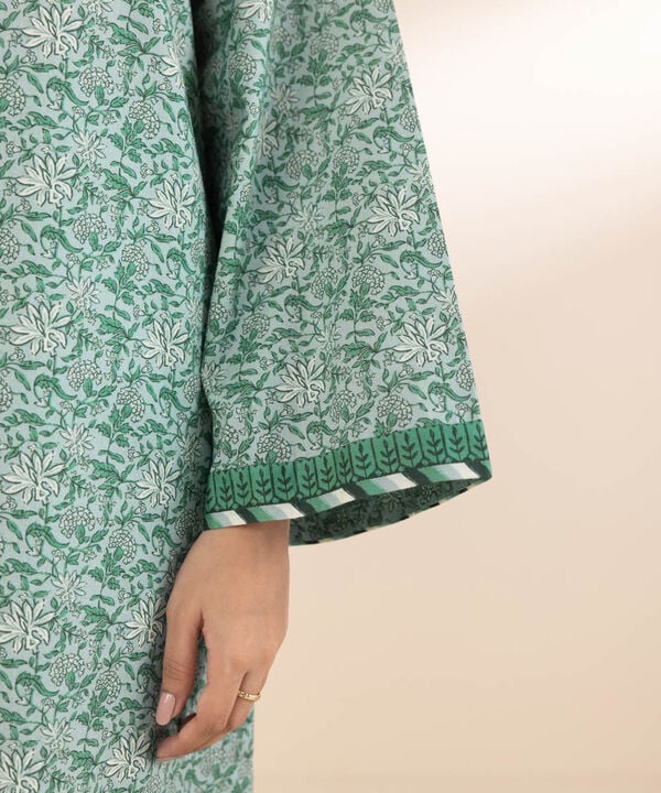 3 Piece - Printed Cotton Suit