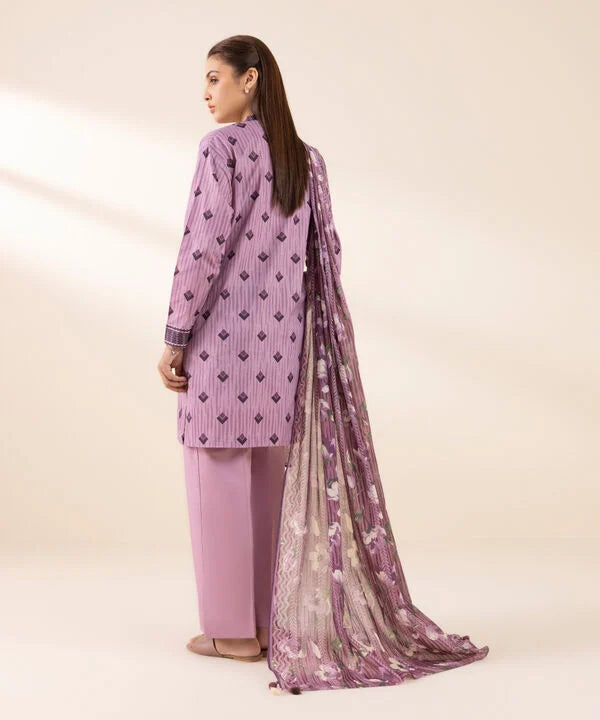 3 Piece - Printed Lawn Suit