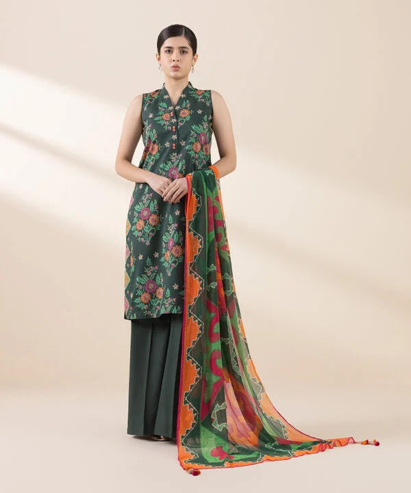 3 Piece - Printed Lawn Suit