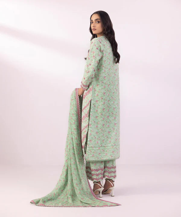 3 Piece - Embroidered Jacquard Suit