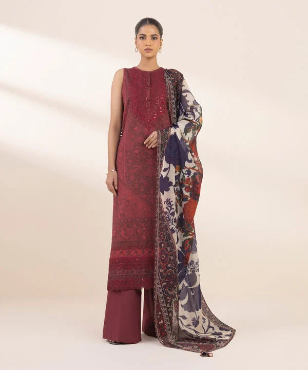 3 Piece - Embroidered Lawn Suit