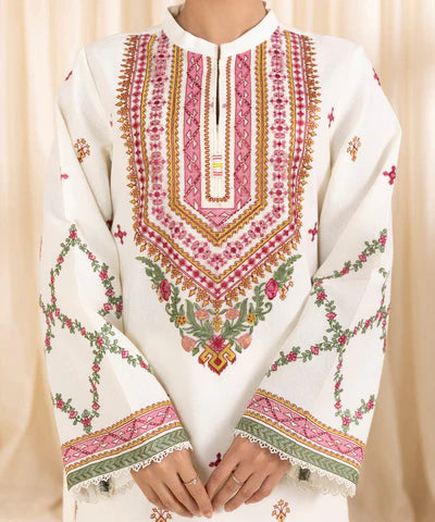 3 Piece - Embroidered Karandi Suit