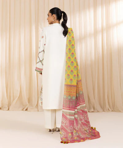 3 Piece - Embroidered Karandi Suit