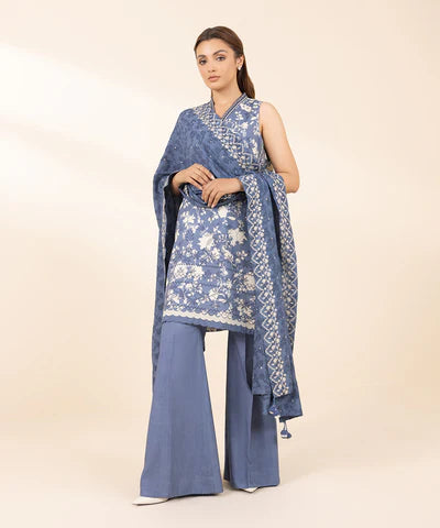 3 Piece - Embroidered Arabic Lawn Suit