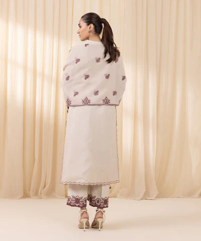 3 Piece - Embroidered Karandi Suit