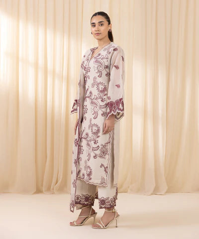 3 Piece - Embroidered Karandi Suit