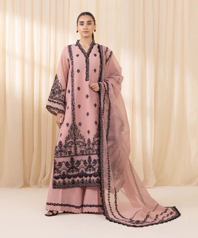 3 Piece - Embroidered Karandi Suit