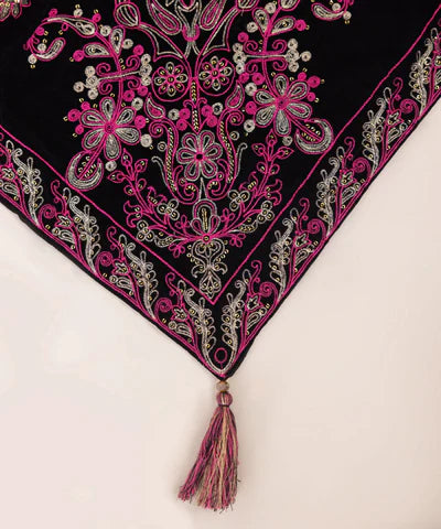 Embroidered Velvet Dupatta