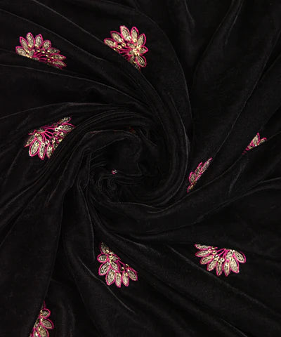 Embroidered Velvet Dupatta