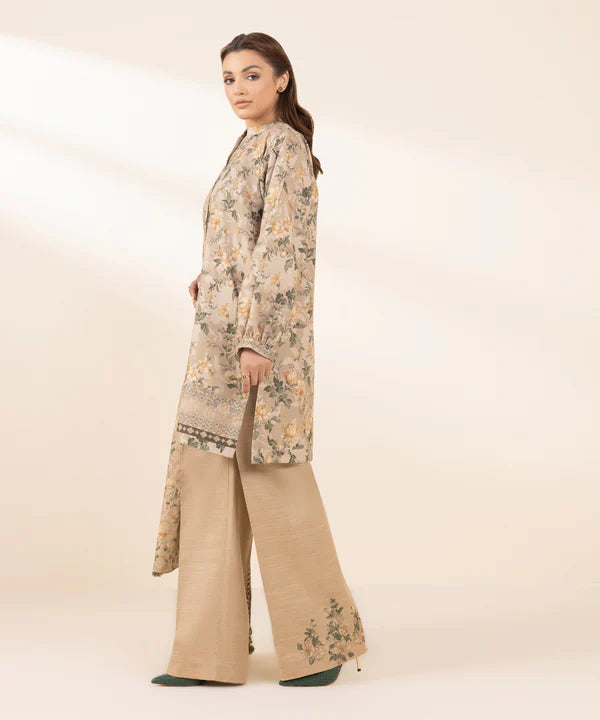 3 Piece - Embroidered Light Khaddar Suit