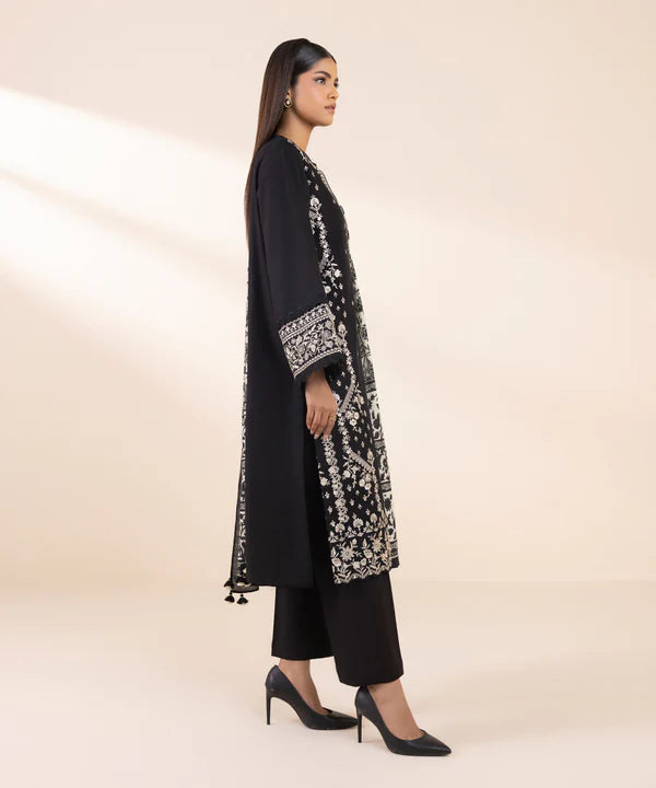 3 Piece - Embroidered Light Khaddar Suit