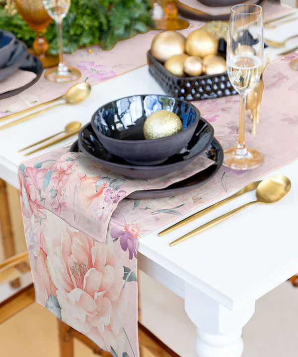 Pearl Peonies - Table Runner