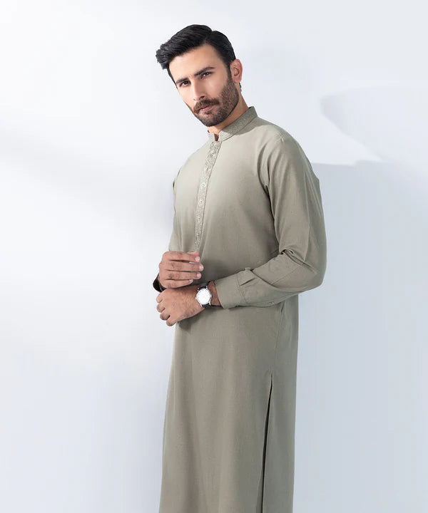 Embroidered Wash & Wear Suit
