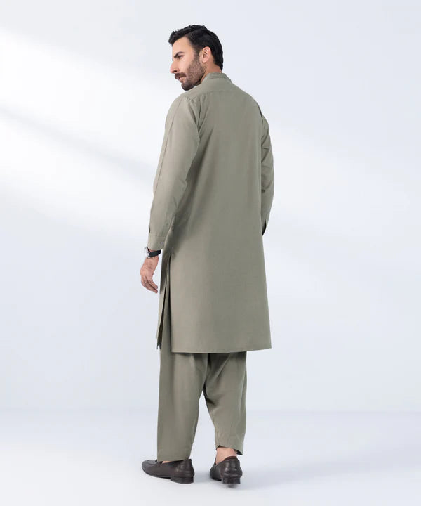 Embroidered Wash & Wear Suit