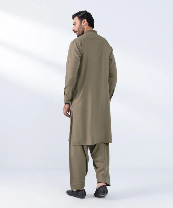Embroidered Wash & Wear Suit