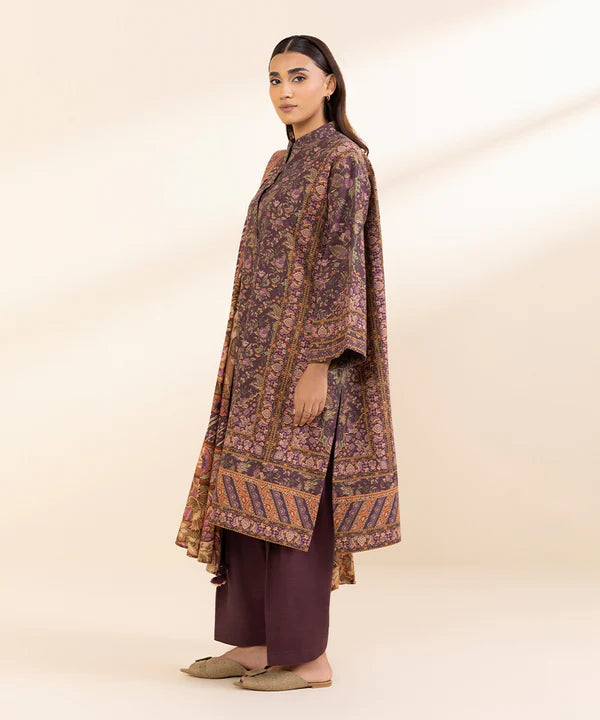 3 Piece - Printed Light Khaddar Suit