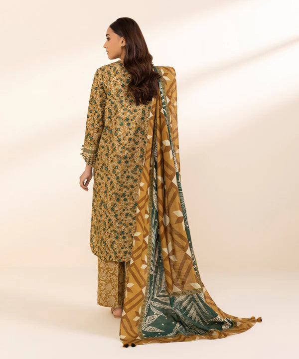 3 Piece - Printed Light Khaddar Suit